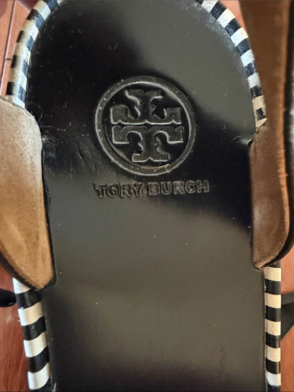 Tory Burch Dandy Leather Espadrille Platform Sandals with Ankle Wrap